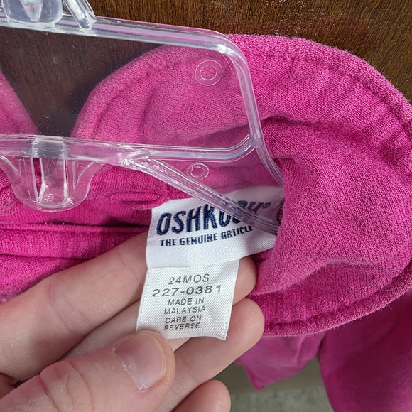 Vintage OshKosh B'gosh Fuchsia Floral Long Sleeve Tee - Picture 2 of 2